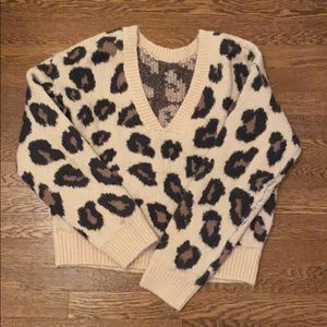 PINK cheetah sweater